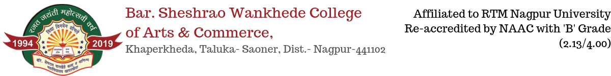 Bar. Sheshrao Wankhede College of Arts & Commerce, Khaperkheda Logo